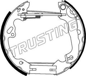 Trusting 6296 - Комплект тормозных колодок, барабанные autospares.lv