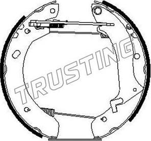 Trusting 629.0 - Комплект тормозных колодок, барабанные autospares.lv