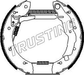 Trusting 6249 - Комплект тормозных колодок, барабанные autospares.lv