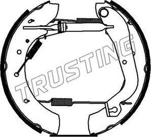 Trusting 624.0 - Комплект тормозных колодок, барабанные autospares.lv