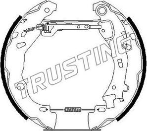 Trusting 6258 - Комплект тормозных колодок, барабанные autospares.lv