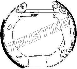 Trusting 6265 - Комплект тормозных колодок, барабанные autospares.lv