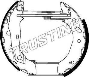 Trusting 6266 - Комплект тормозных колодок, барабанные autospares.lv