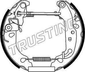 Trusting 6205 - Комплект тормозных колодок, барабанные autospares.lv
