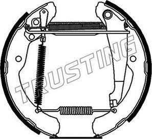 Trusting 6216 - Комплект тормозных колодок, барабанные autospares.lv