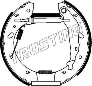 Trusting 6218 - Комплект тормозных колодок, барабанные autospares.lv