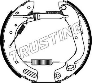 Trusting 622.0 - Комплект тормозных колодок, барабанные autospares.lv