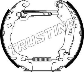 Trusting 6278 - Комплект тормозных колодок, барабанные autospares.lv