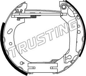 Trusting 6272 - Комплект тормозных колодок, барабанные autospares.lv