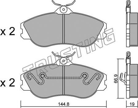 Trusting 679.0 - Тормозные колодки, дисковые, комплект autospares.lv