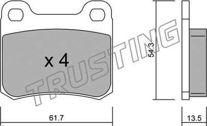 Trusting 094.0 - Тормозные колодки, дисковые, комплект autospares.lv