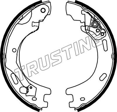 Trusting 092.314 - Комплект тормозов, ручник, парковка autospares.lv