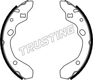 Trusting 049.144 - Комплект тормозных колодок, барабанные autospares.lv