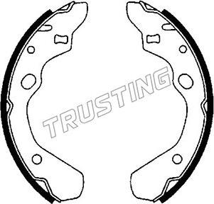 Trusting 049.141 - Комплект тормозных колодок, барабанные autospares.lv