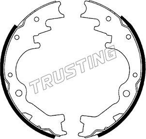 Trusting 049.142 - Комплект тормозных колодок, барабанные autospares.lv