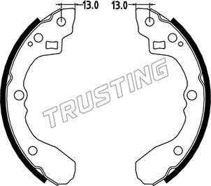 Trusting 049.147 - Комплект тормозных колодок, барабанные autospares.lv