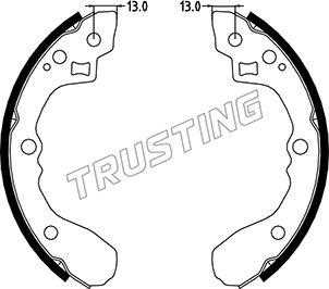 Trusting 049.154 - Комплект тормозных колодок, барабанные autospares.lv