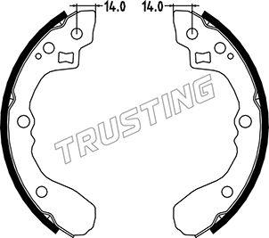 Trusting 049.151 - Комплект тормозных колодок, барабанные autospares.lv