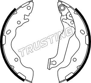 Trusting 049.168 - Комплект тормозных колодок, барабанные autospares.lv