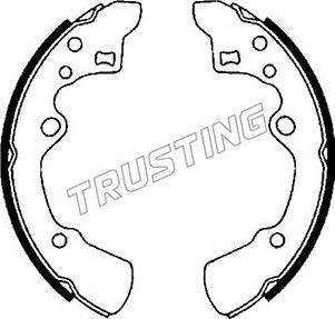 Trusting 049.135 - Комплект тормозных колодок, барабанные autospares.lv