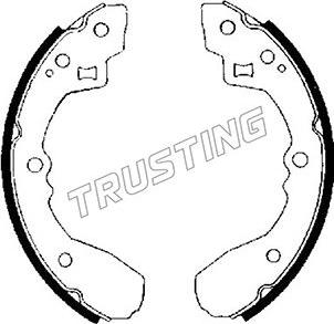 Trusting 049.122 - Комплект тормозных колодок, барабанные autospares.lv