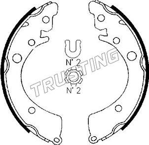 Trusting 044.006 - Комплект тормозных колодок, барабанные autospares.lv