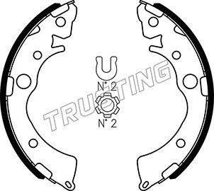 Trusting 044.018 - Комплект тормозных колодок, барабанные autospares.lv