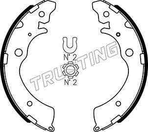 Trusting 044.017 - Комплект тормозных колодок, барабанные autospares.lv