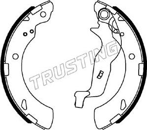 Trusting 044.029 - Комплект тормозных колодок, барабанные autospares.lv