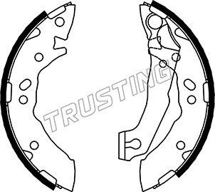 Trusting 046.204 - Комплект тормозных колодок, барабанные autospares.lv