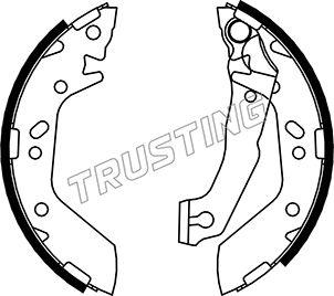 Trusting 046.205 - Комплект тормозных колодок, барабанные autospares.lv