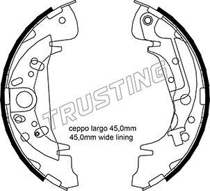 Trusting 046.207Y - Комплект тормозных колодок, барабанные autospares.lv