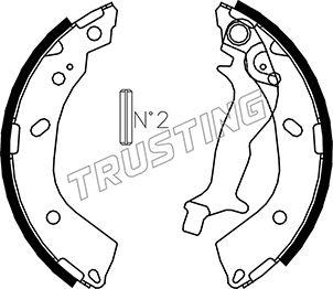 Trusting 046.214 - Комплект тормозных колодок, барабанные autospares.lv