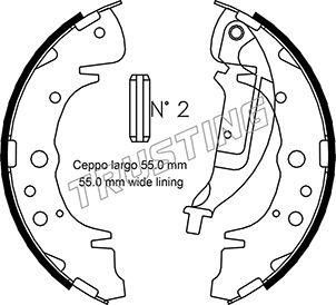 Trusting 046.216 - Комплект тормозных колодок, барабанные autospares.lv