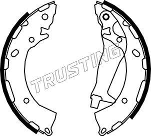 Trusting 046.213 - Комплект тормозных колодок, барабанные autospares.lv