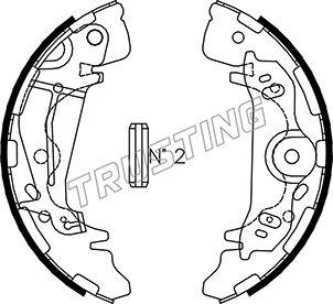 Trusting 046.217 - Комплект тормозных колодок, барабанные autospares.lv