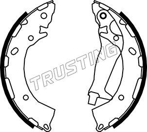 Trusting 046.225 - Комплект тормозных колодок, барабанные autospares.lv