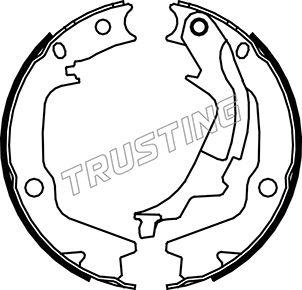 Trusting 046.222 - Комплект тормозов, ручник, парковка autospares.lv