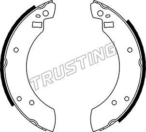 Trusting 040.097 - Комплект тормозных колодок, барабанные autospares.lv