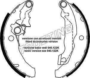 Trusting 040.144Y - Комплект тормозных колодок, барабанные autospares.lv