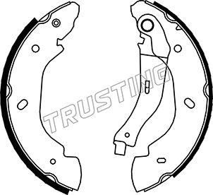 Trusting 040.148 - Комплект тормозных колодок, барабанные autospares.lv