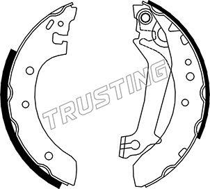 Trusting 040.142 - Комплект тормозных колодок, барабанные autospares.lv