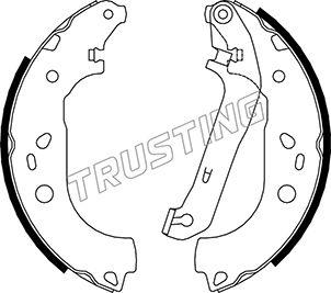 Trusting 040.155 - Комплект тормозных колодок, барабанные autospares.lv