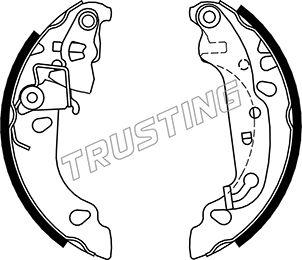 Trusting 040.150 - Комплект тормозных колодок, барабанные autospares.lv