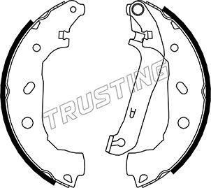 Trusting 040.151 - Комплект тормозных колодок, барабанные autospares.lv