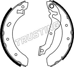 Trusting 040.134 - Комплект тормозных колодок, барабанные autospares.lv