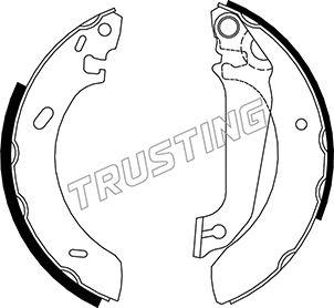 Trusting 040.133 - Комплект тормозных колодок, барабанные autospares.lv