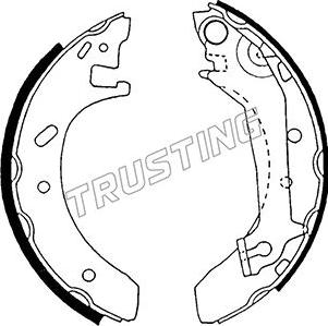 Trusting 040.137 - Комплект тормозных колодок, барабанные autospares.lv