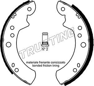 Trusting 040.125 - Комплект тормозных колодок, барабанные autospares.lv