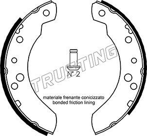 Trusting 040.126 - Комплект тормозных колодок, барабанные autospares.lv